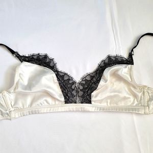 Victoria's Secret Silk and Lace Bralette Size: S